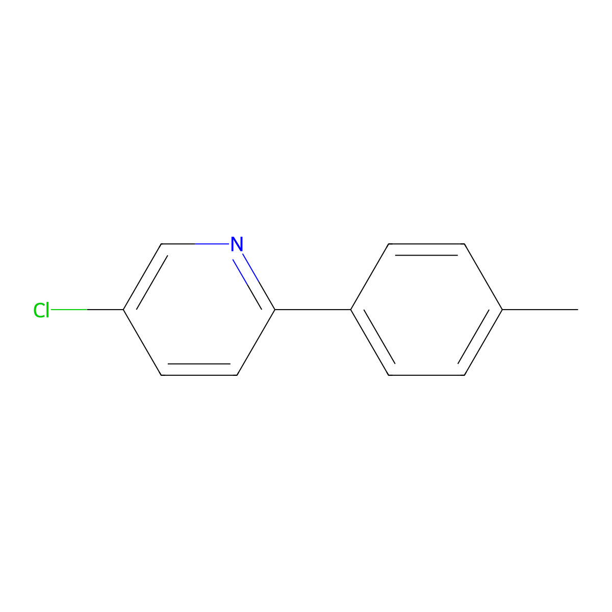 5-Chloro-2-(4-methylphenyl)pyridine molecular structure, CAS 669770-63-2
