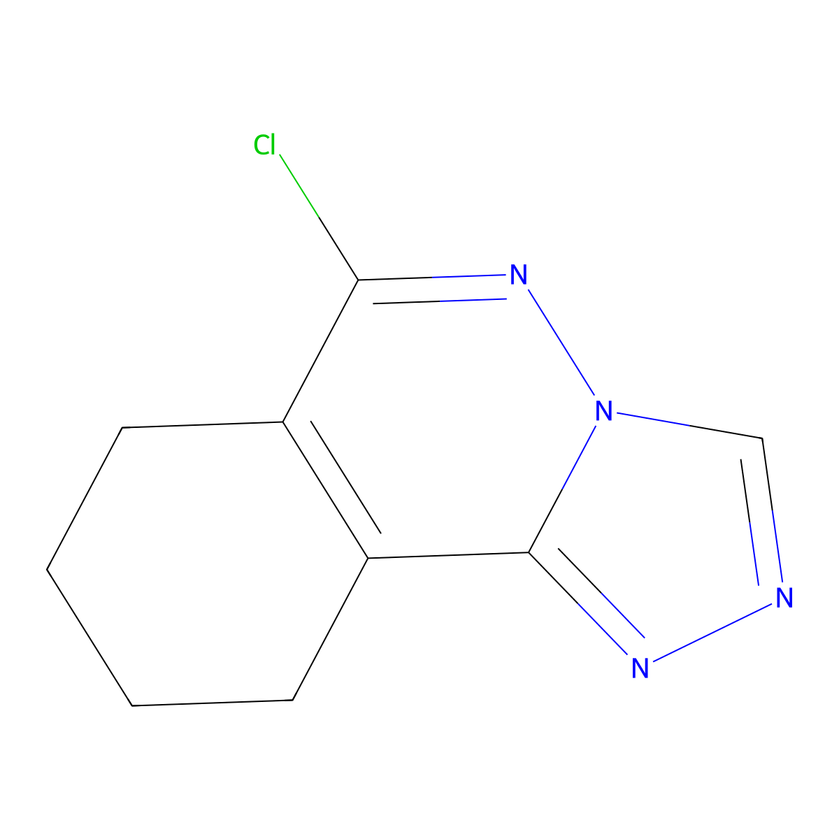 6-Chloro-7,8,9,10-tetrahydro-[1,2,4]triazolo[3,4-a]phthalazine molecular structure, CAS 66978-72-1