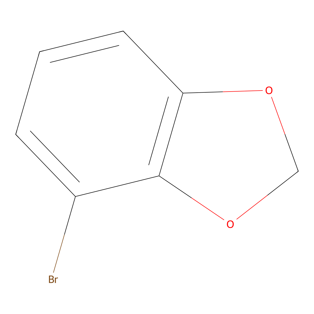 4-Bromo-1,3-benzodioxole molecular structure, CAS 6698-13-1