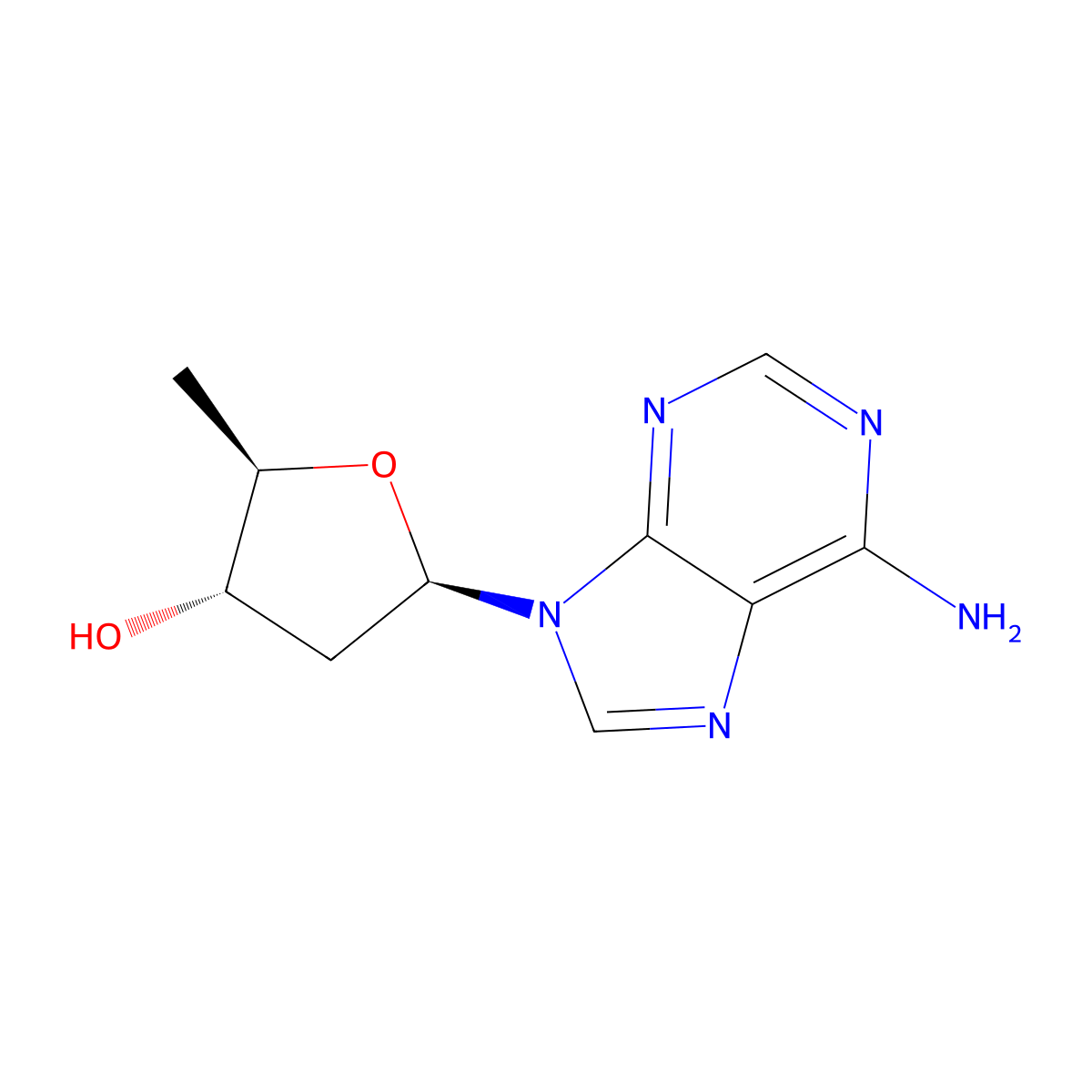 2',5'-Dideoxyadenosine molecular structure, CAS 6698-26-6