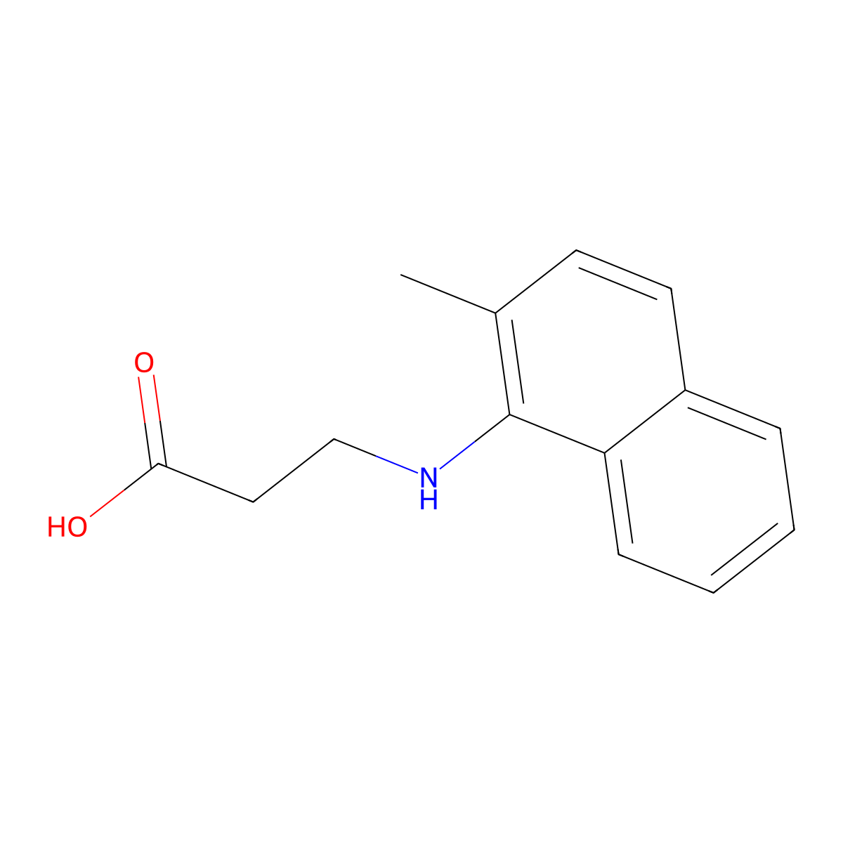 N-(2-methylnaphthalen-1-yl)-beta-alanine molecular structure, CAS 6698-98-2