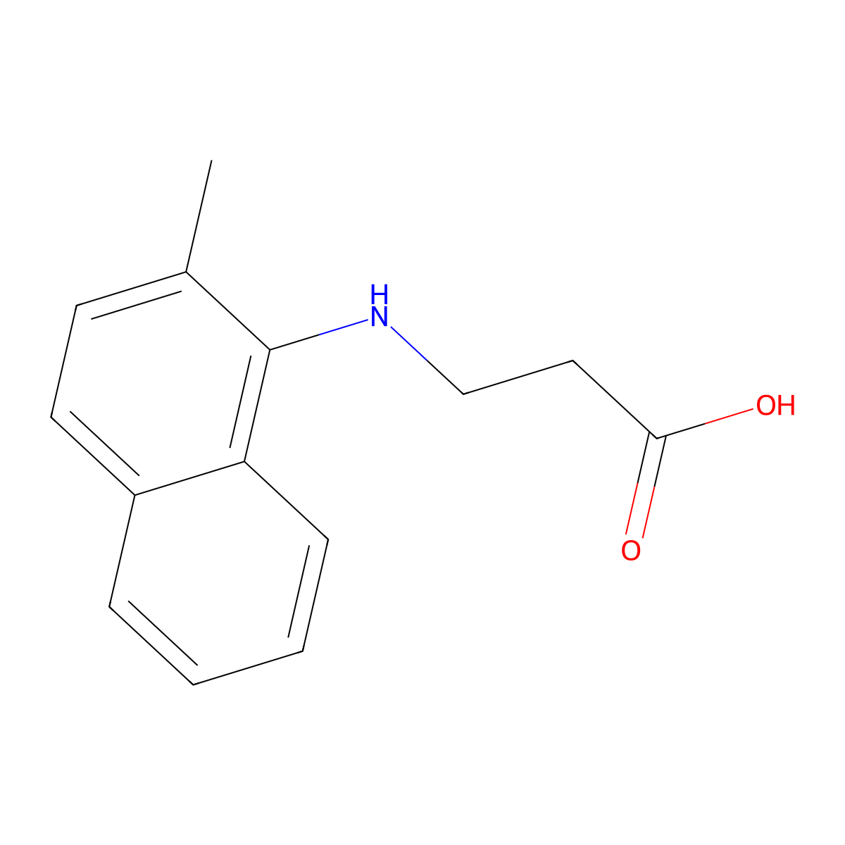 N-(2-methylnaphthalen-1-yl)-beta-alanine molecular structure, CAS 6698-98-2