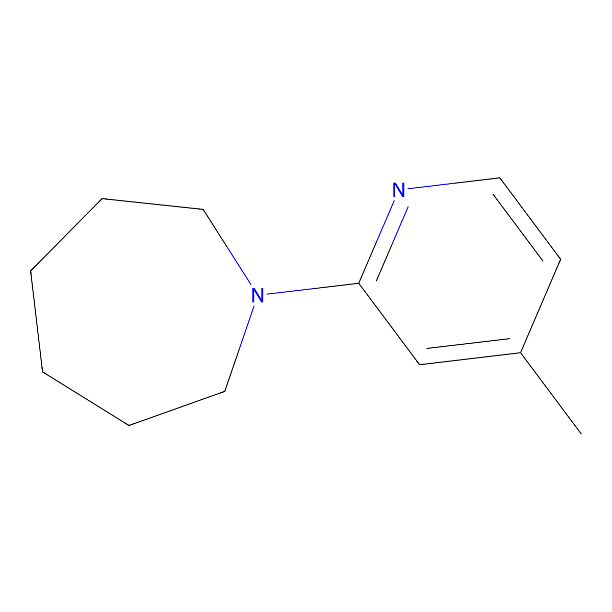 1-(4-Methylpyridin-2-yl)azepane molecular structure, CAS 66980-78-7