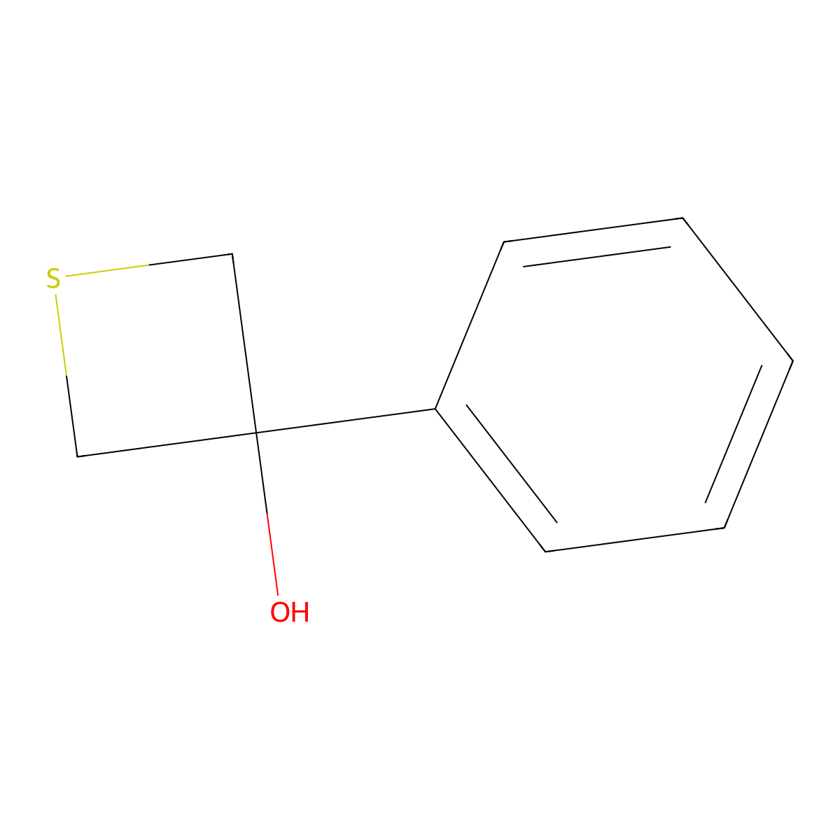 3-Phenylthietan-3-OL molecular structure, CAS 66982-46-5