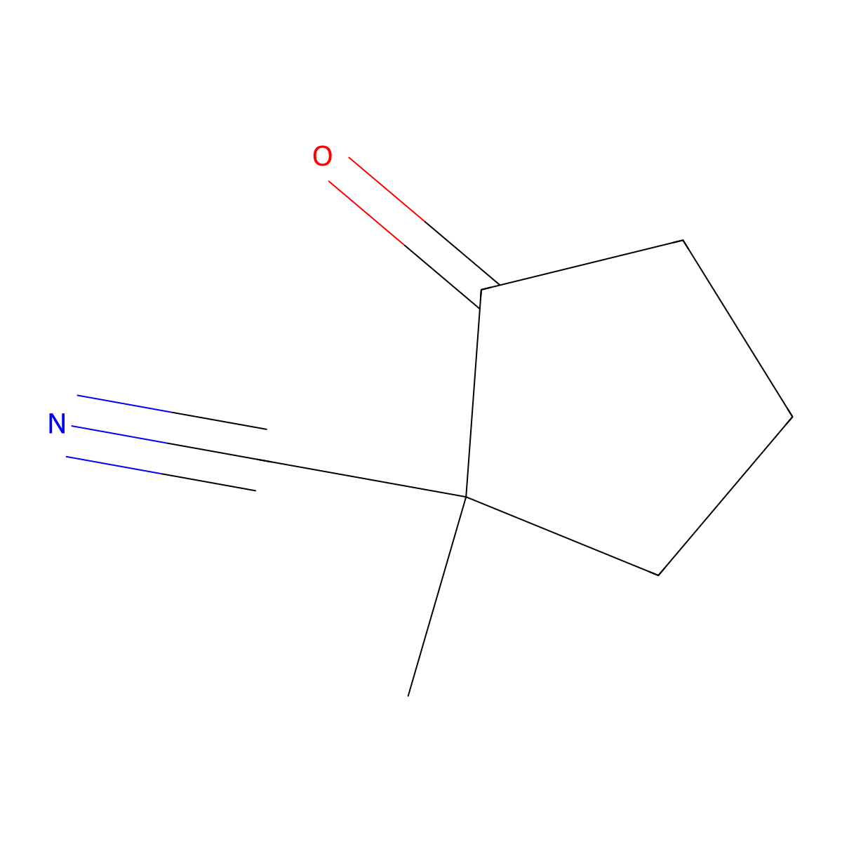 1-Methyl-2-oxocyclopentane-1-carbonitrile molecular structure, CAS 66984-18-7