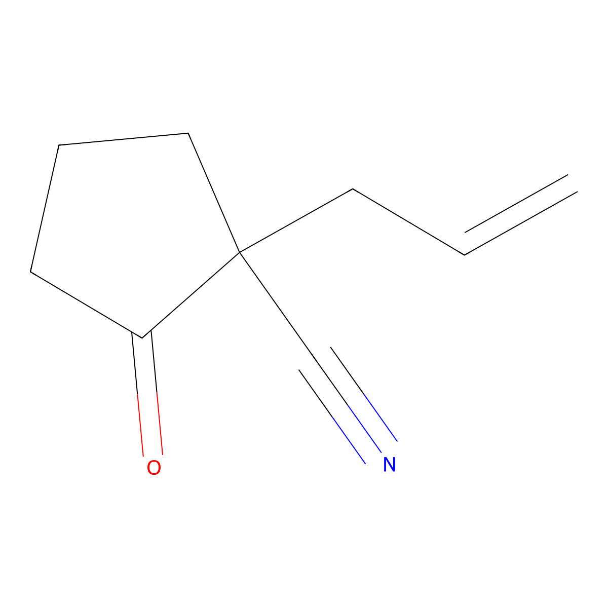 1-Allyl-2-oxocyclopentanecarbonitrile molecular structure, CAS 66984-19-8