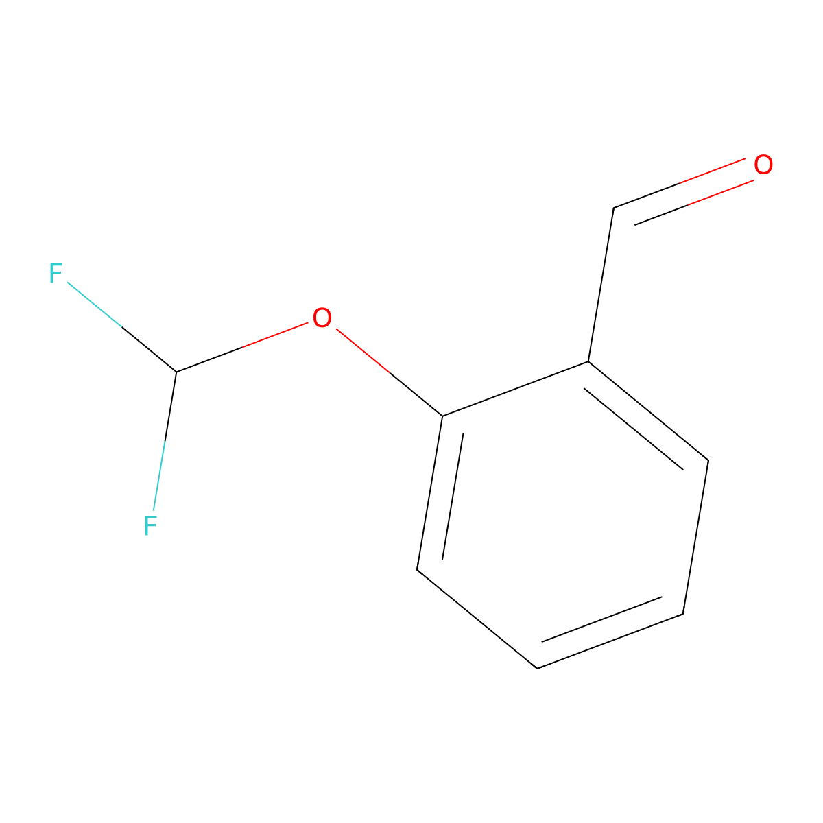 2-(Difluoromethoxy)benzaldehyde molecular structure, CAS 66988-93-0