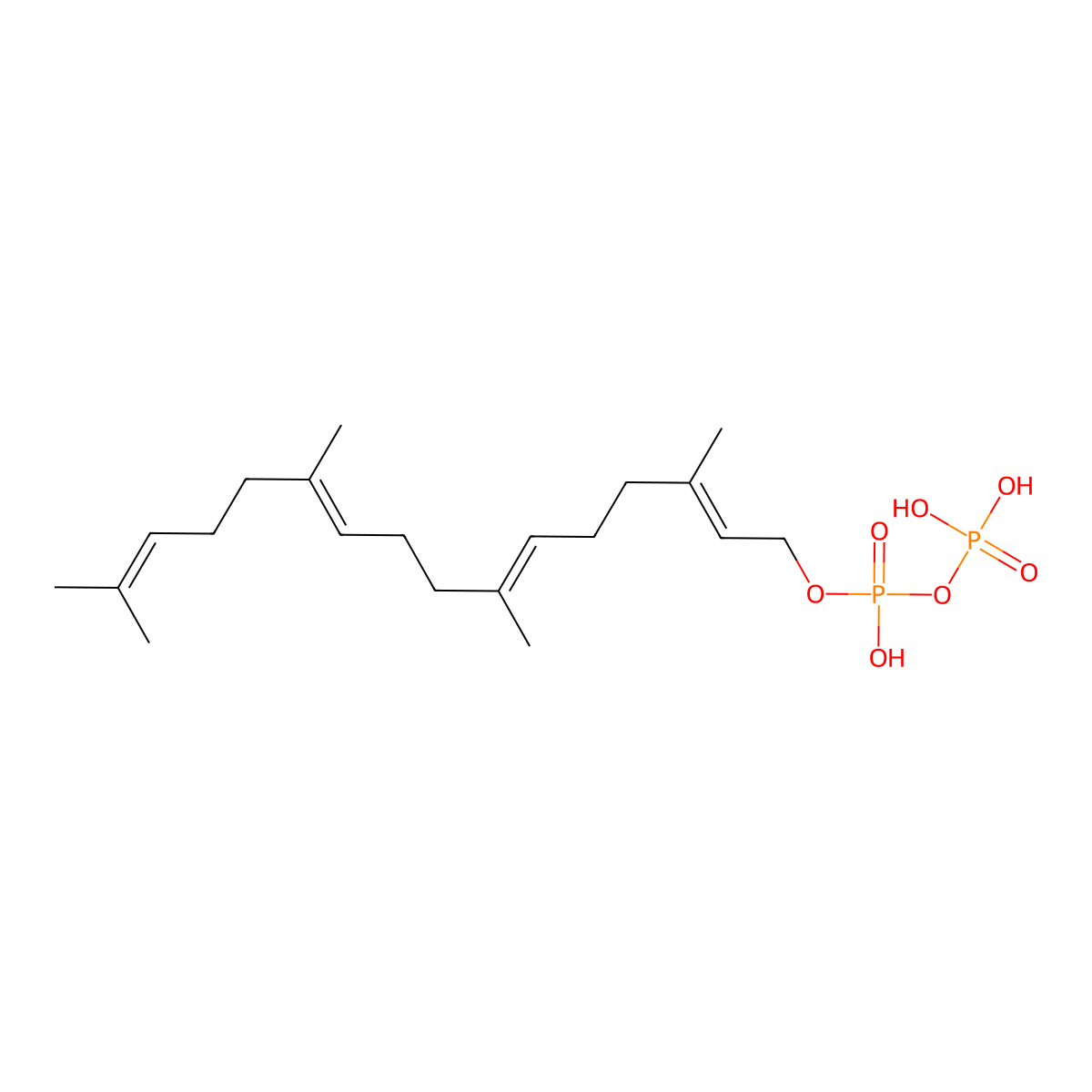 Geranylgeranyl pyrophosphate molecular structure, CAS 6699-20-3