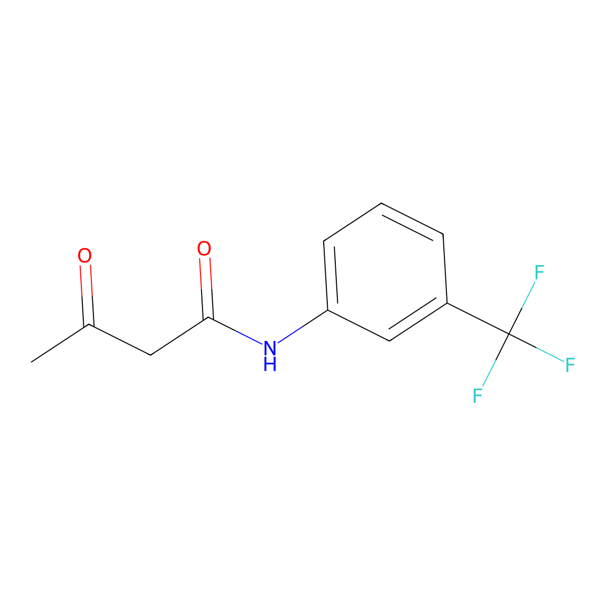 3-oxo-N-[3-(trifluoromethyl)phenyl]butanamide molecular structure, CAS 6699-27-0