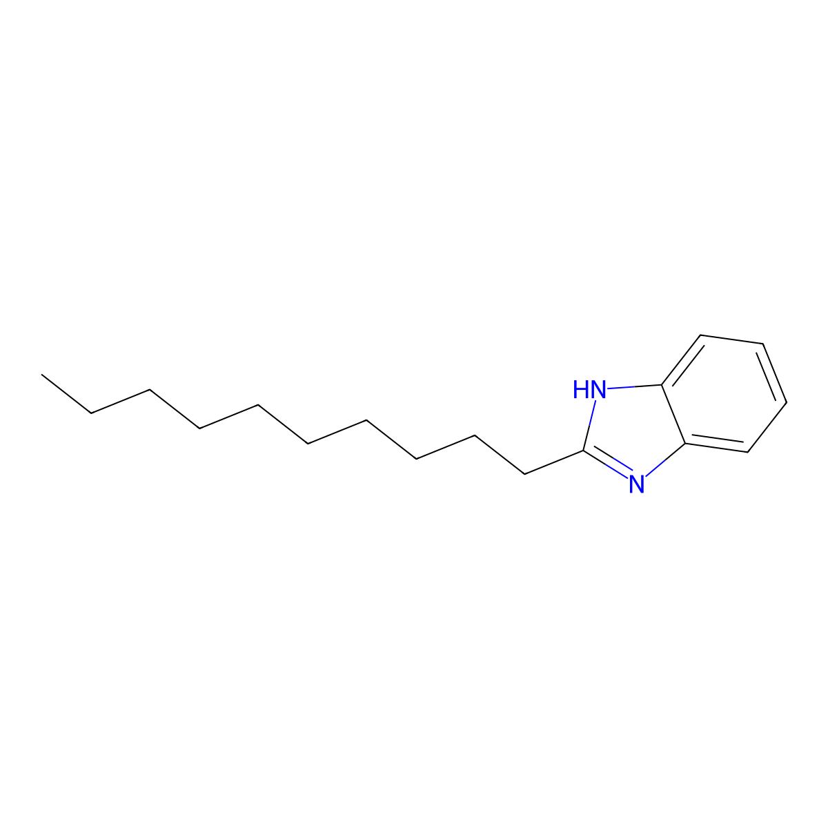 Benzimidazole, 2-decyl- molecular structure, CAS 6699-69-0