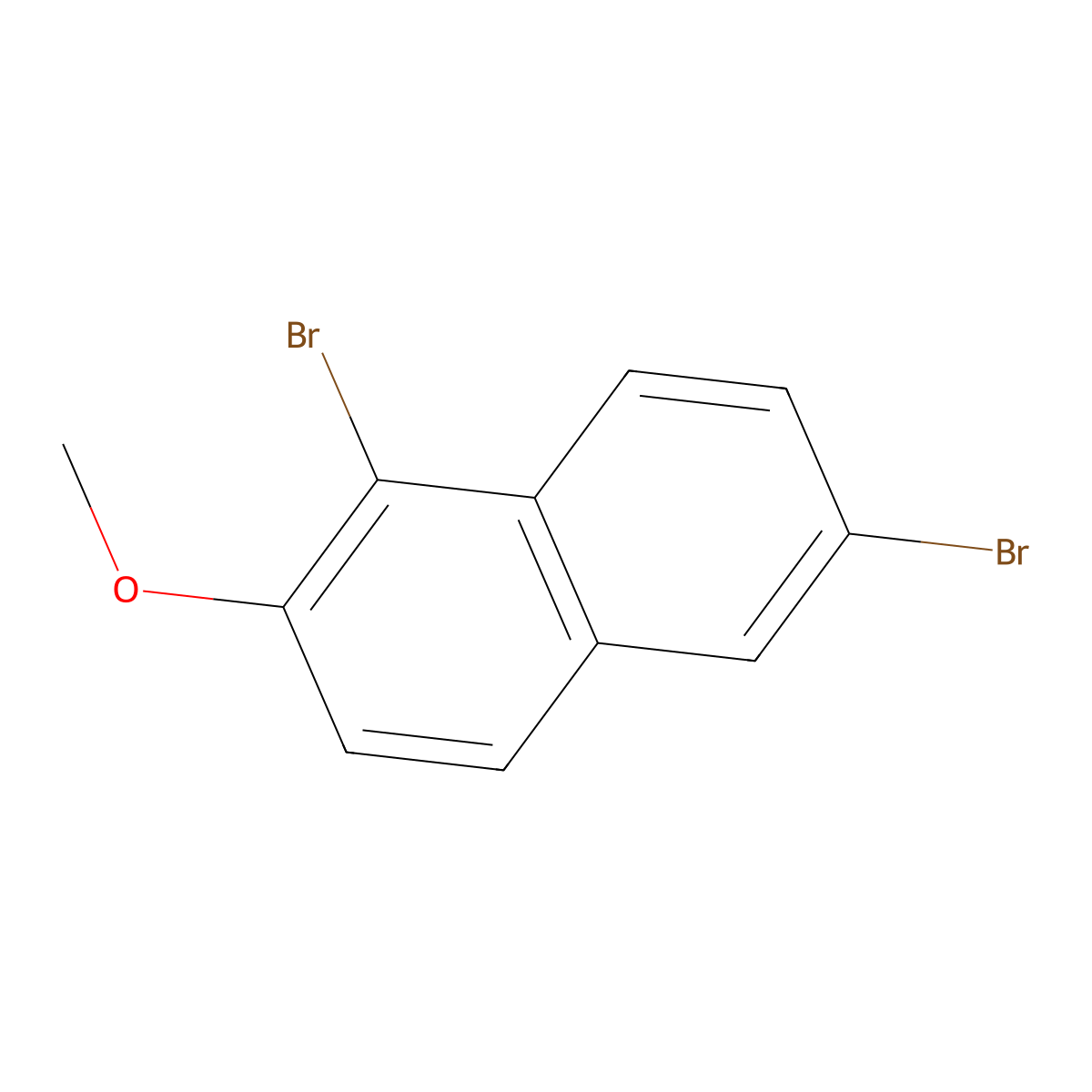 1,6-Dibromo-2-methoxy-naphthalene molecular structure, CAS 66996-59-6