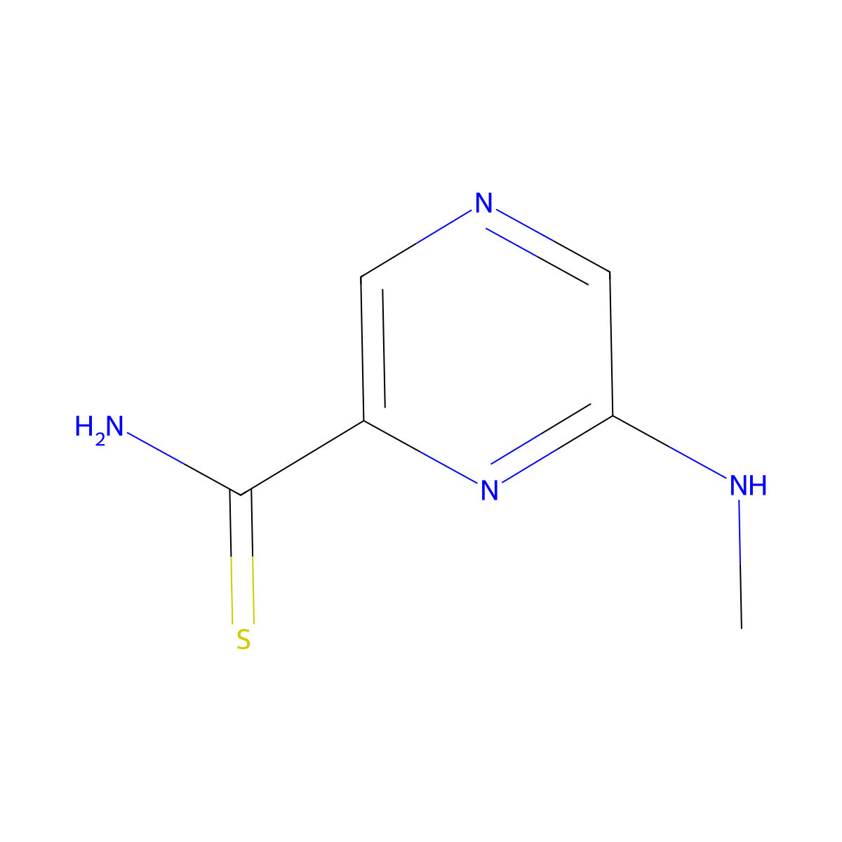 6-(Methylamino)pyrazine-2-carbothioamide molecular structure, CAS 66996-92-7