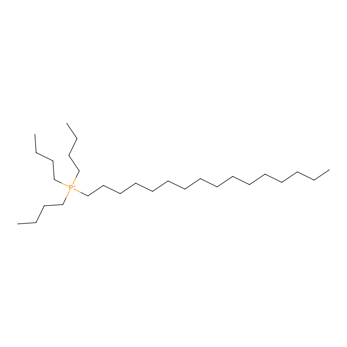 Phosphonium, tributylhexadecyl- molecular structure, CAS 66997-36-2
