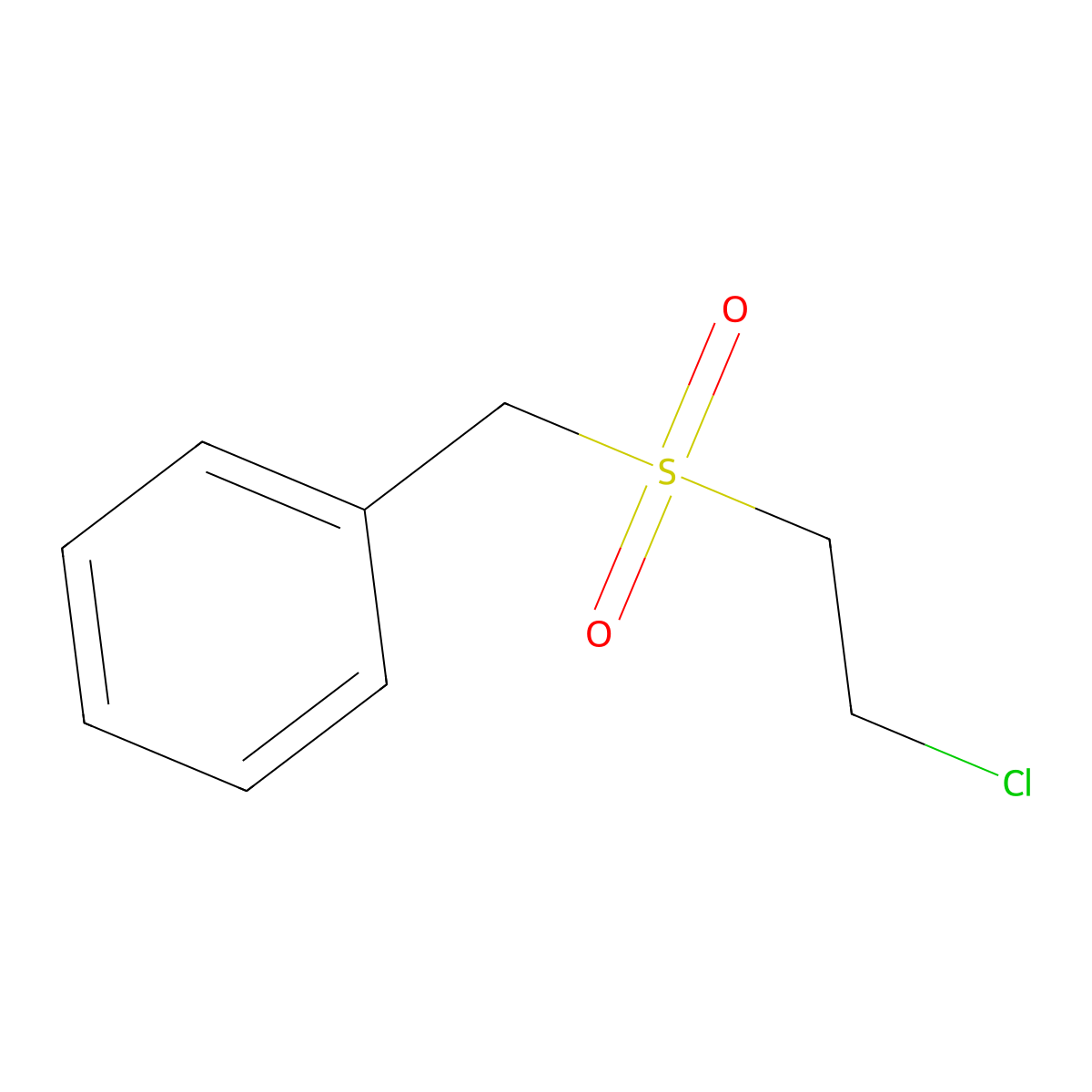 (((2-Chloroethyl)sulfonyl)methyl)benzene molecular structure, CAS 66998-67-2