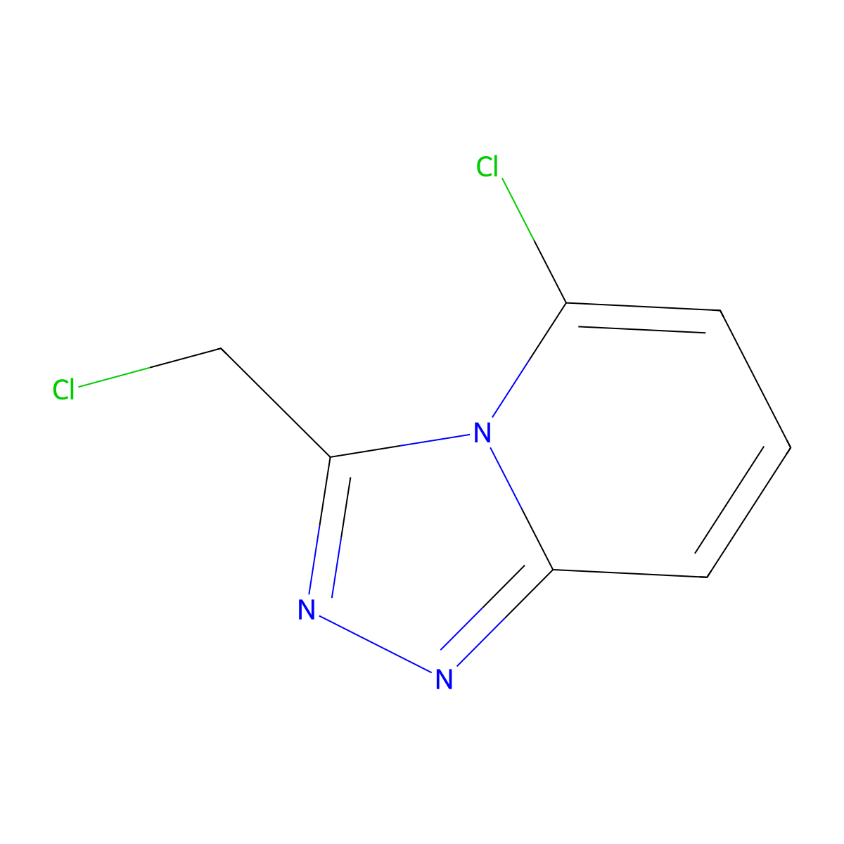 5-Chloro-3-(chloromethyl)-[1,2,4]triazolo[4,3-a]pyridine molecular structure, CAS 66999-62-0