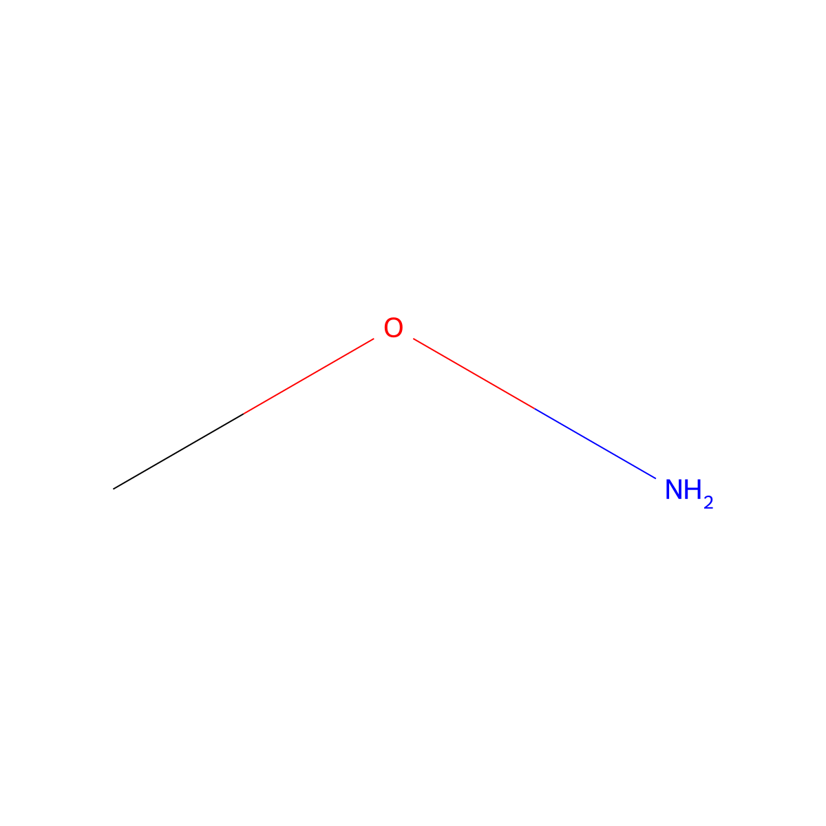 O-Methylhydroxylamine molecular structure, CAS 67-62-9