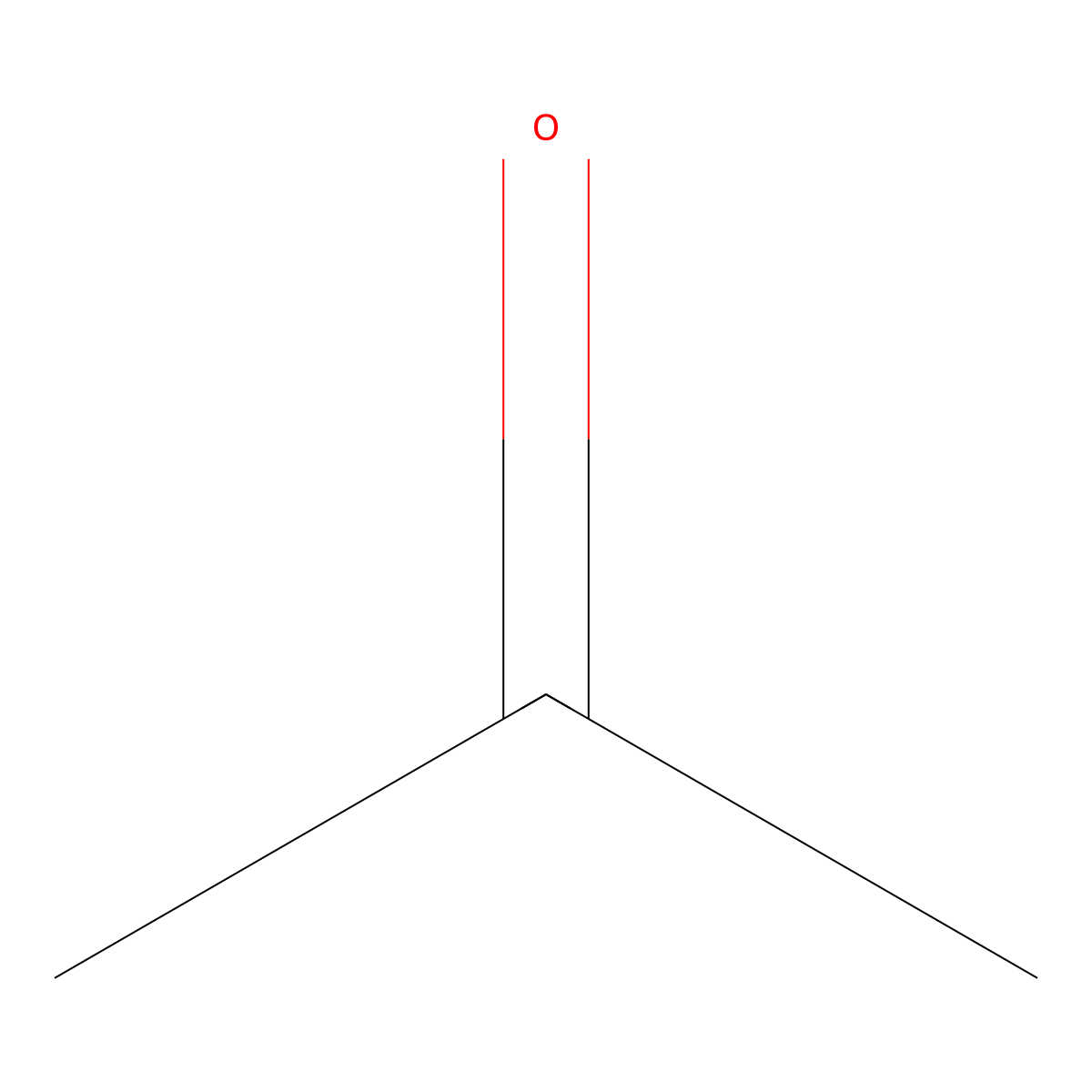 Acetone molecular structure, CAS 67-64-1