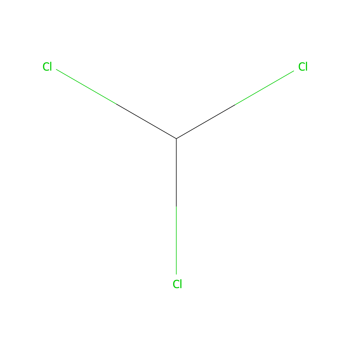 Chloroform molecular structure, CAS 67-66-3