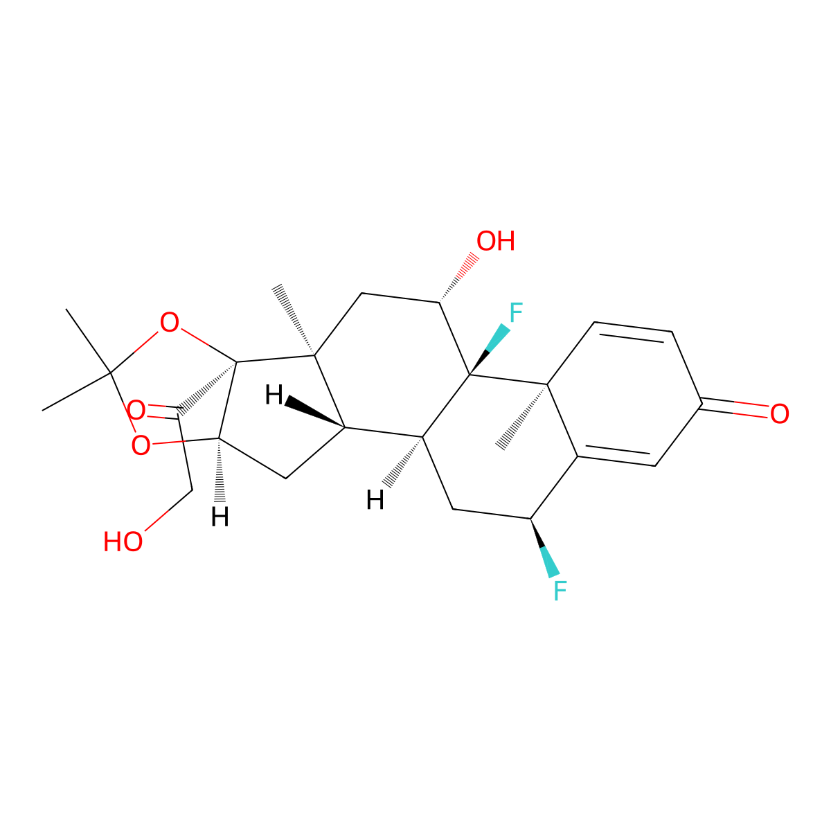 Fluocinolone Acetonide molecular structure, CAS 67-73-2