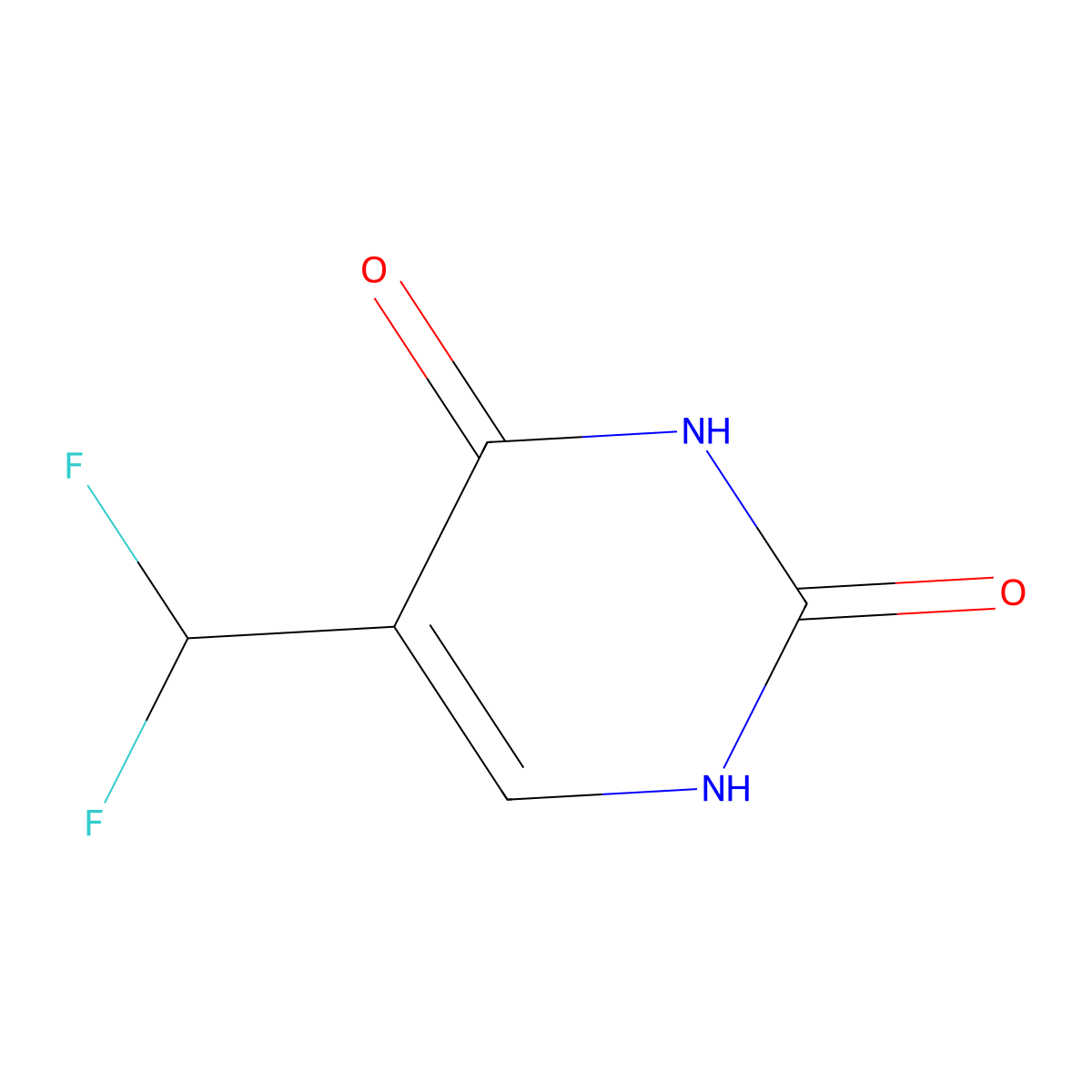 5-(Difluoromethyl)pyrimidine-2,4(1h,3h)-dione molecular structure, CAS 670-19-9