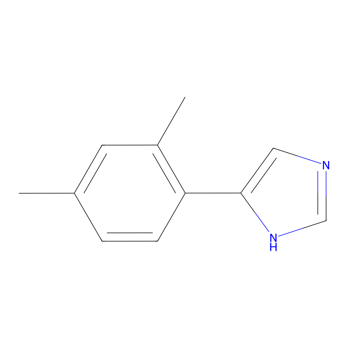 4-(2,4-dimethylphenyl)-1H-imidazole molecular structure, CAS 670-34-8