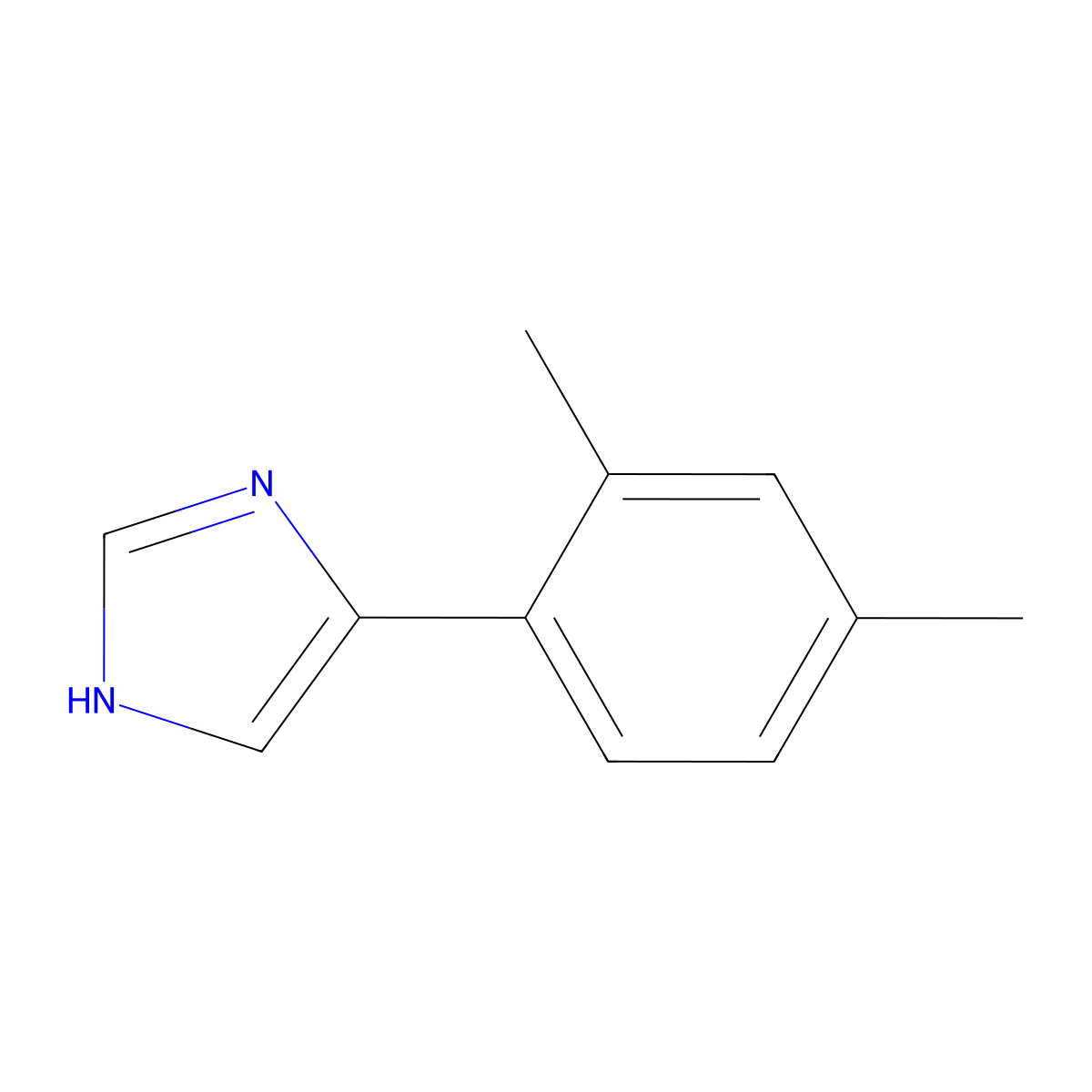 4-(2,4-dimethylphenyl)-1H-imidazole molecular structure, CAS 670-34-8