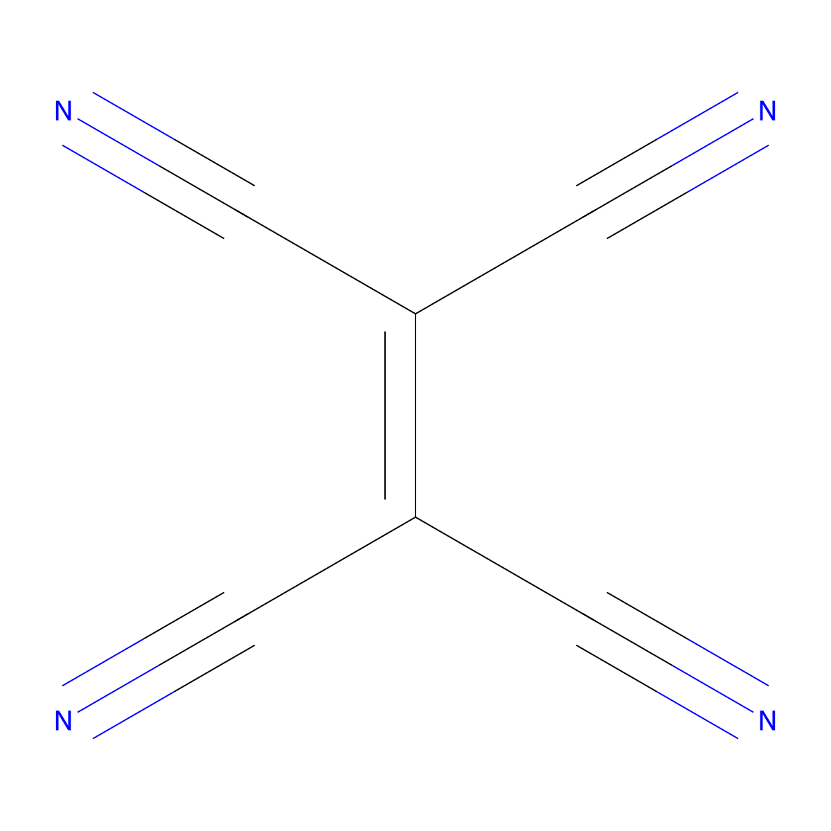 Tetracyanoethylene molecular structure, CAS 670-54-2