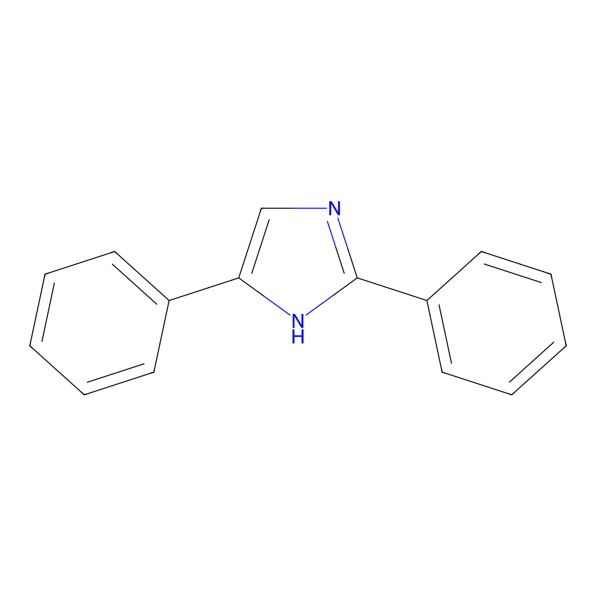 2,4-Diphenylimidazole molecular structure, CAS 670-83-7
