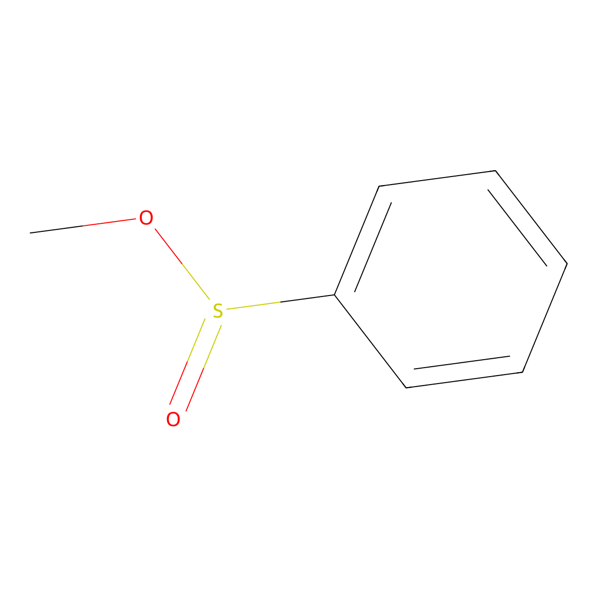 Methyl benzenesulfinate molecular structure, CAS 670-98-4