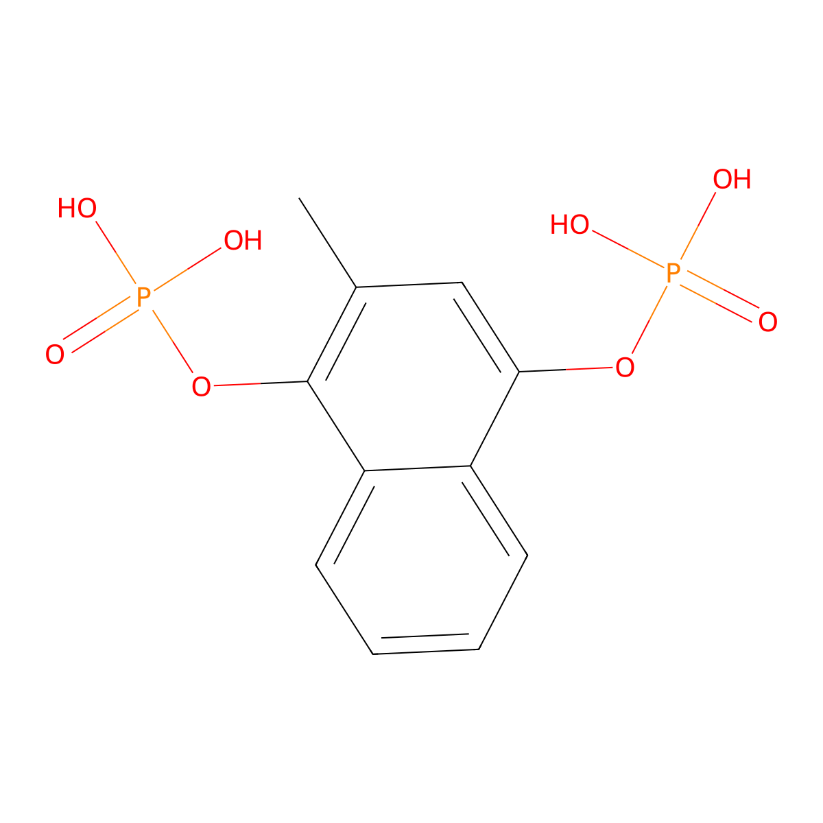 Menadiol Diphosphate molecular structure, CAS 6700-42-1