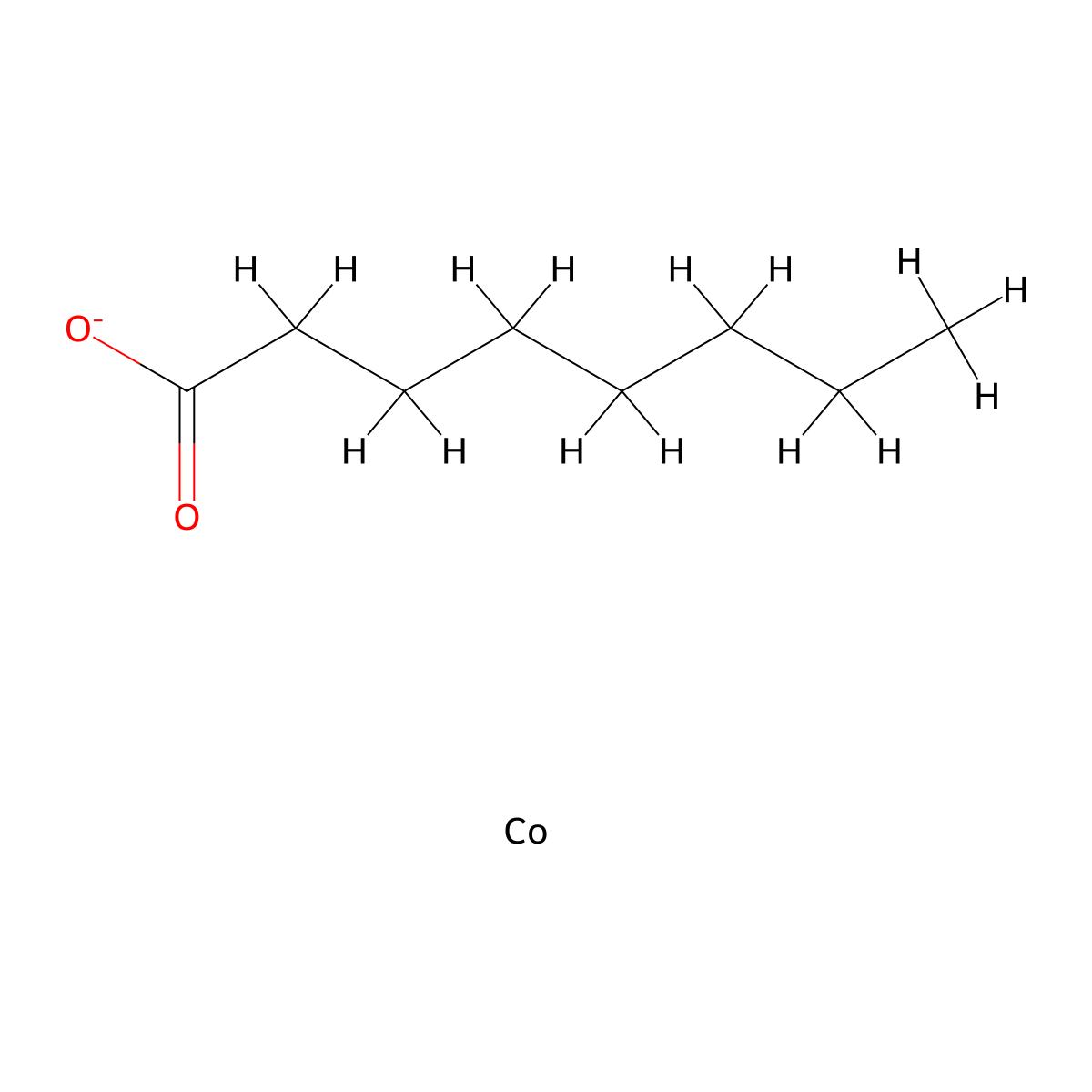 Octanoic acid, cobalt salt (1:?) molecular structure, CAS 6700-85-2
