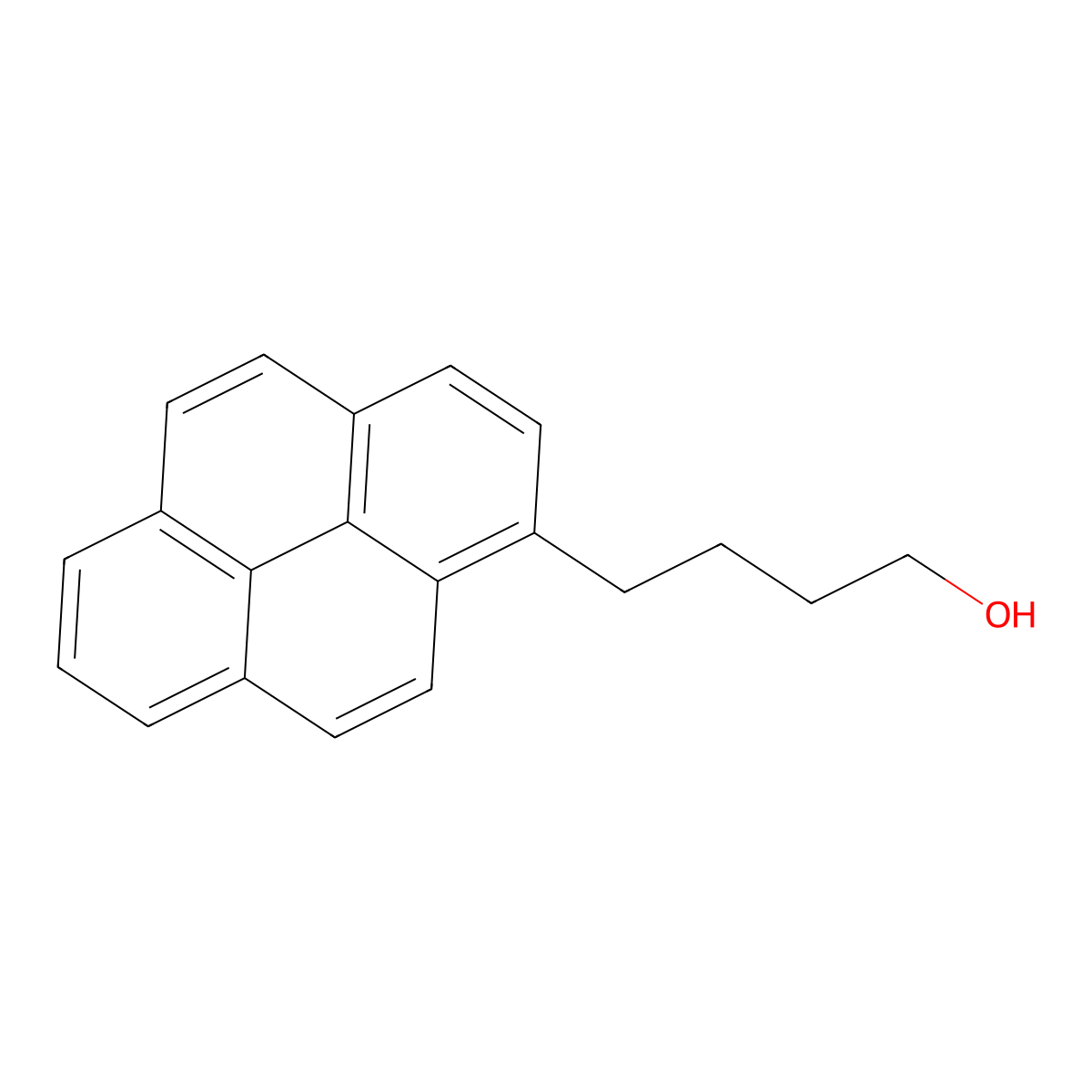 1-Pyrenebutanol molecular structure, CAS 67000-89-9