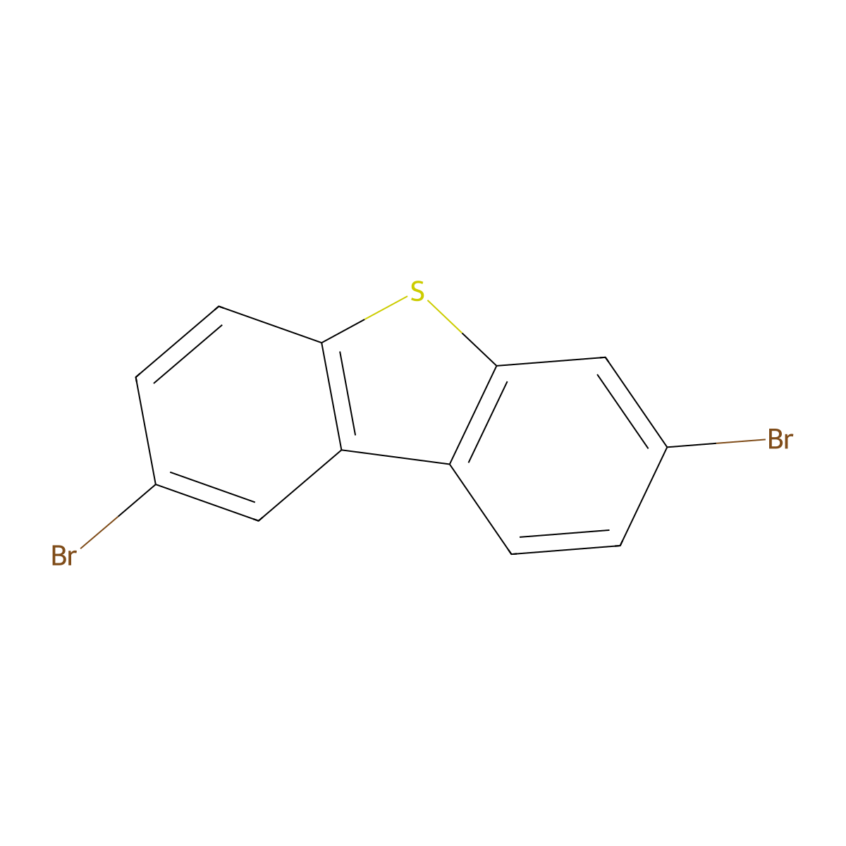 2,7-Dibromodibenzo[b,d]thiophene molecular structure, CAS 67001-77-8