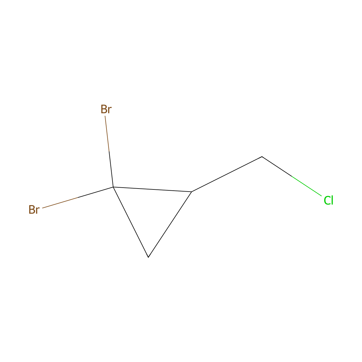 1,1-Dibromo-2-(chloromethyl)cyclopropane molecular structure, CAS 67003-20-7