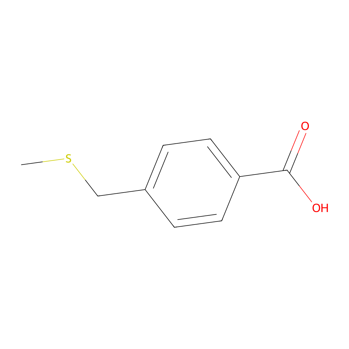 4-[(Methylsulfanyl)methyl]benzoic acid molecular structure, CAS 67003-48-9