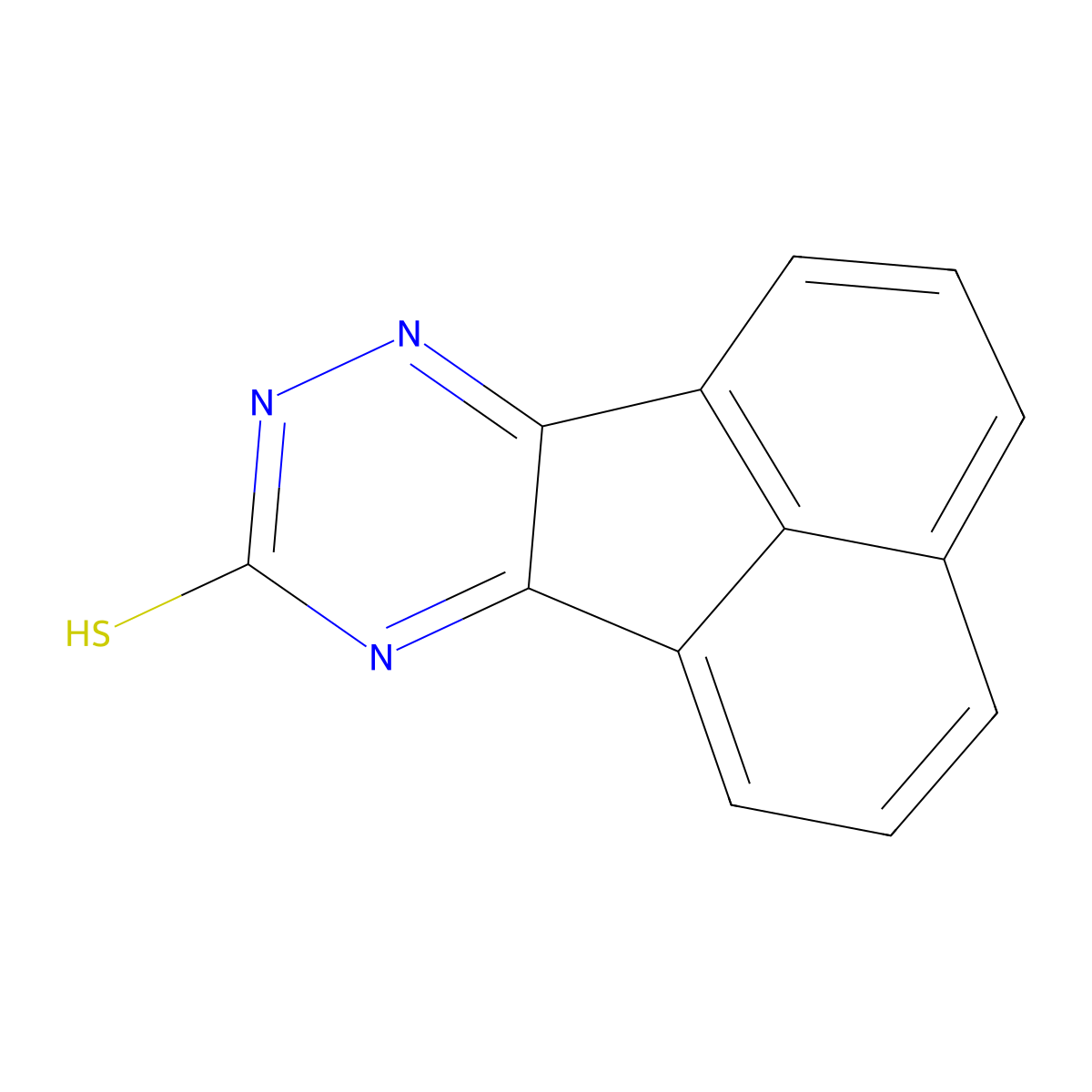 Acenaphtho[1,2-e][1,2,4]triazine-9-thiol molecular structure, CAS 67004-92-6