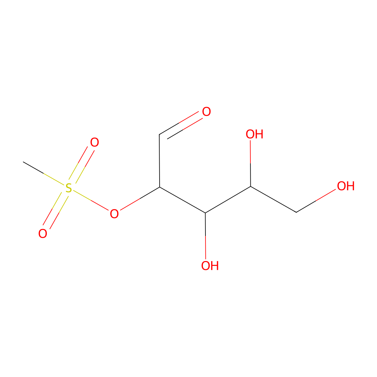 2-O-(Methylsulfonyl)pentose molecular structure, CAS 67006-18-2