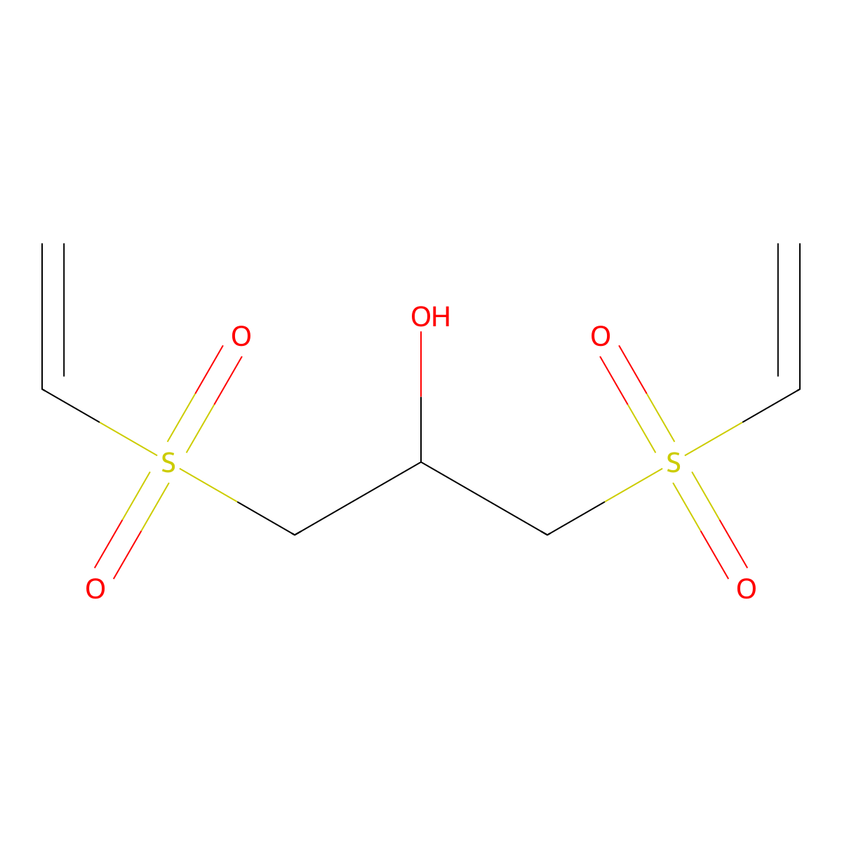 1,3-Bis(ethenylsulfonyl)-2-propanol molecular structure, CAS 67006-32-0