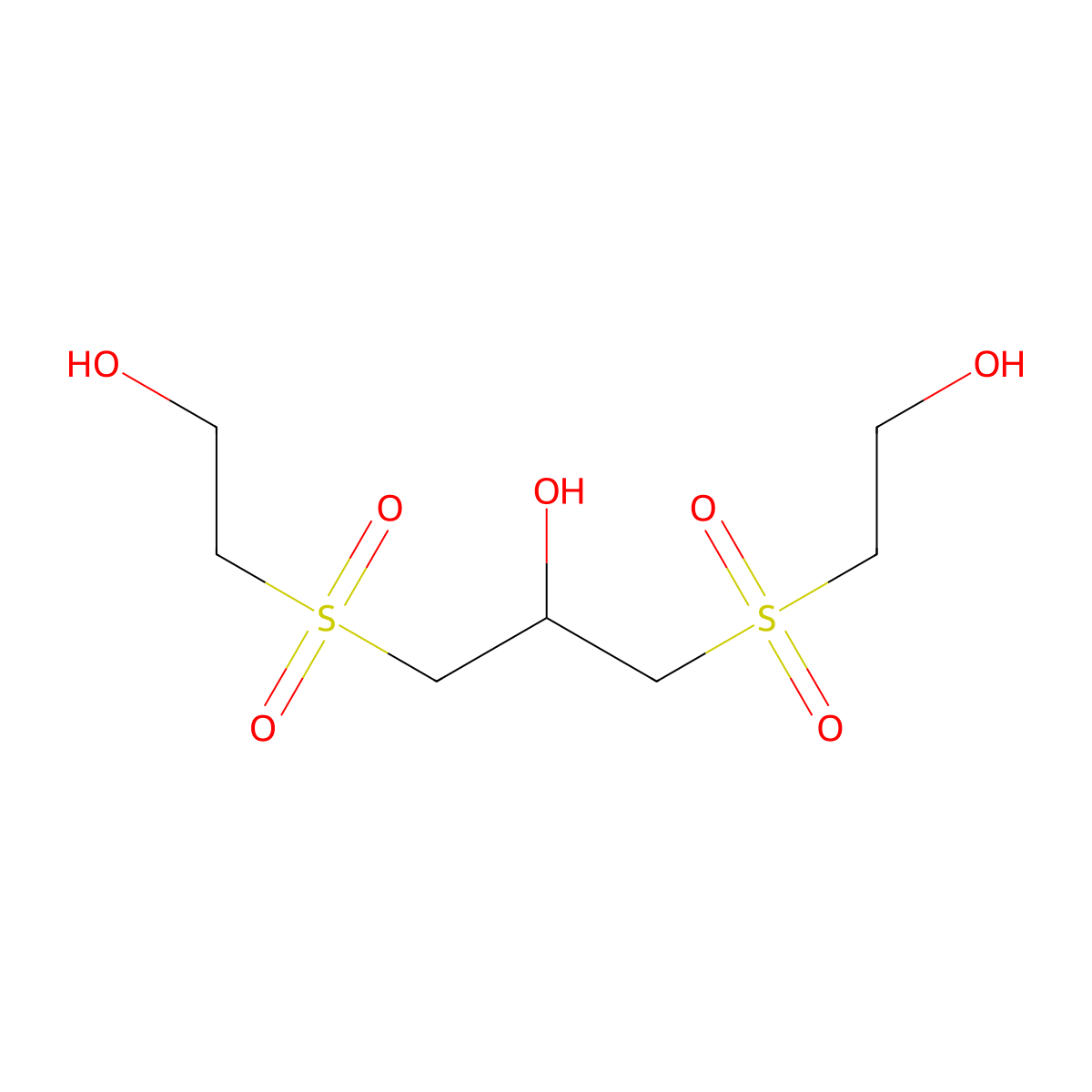 1,3-Bis(2-hydroxyethylsulfonyl)propan-2-ol molecular structure, CAS 67006-34-2