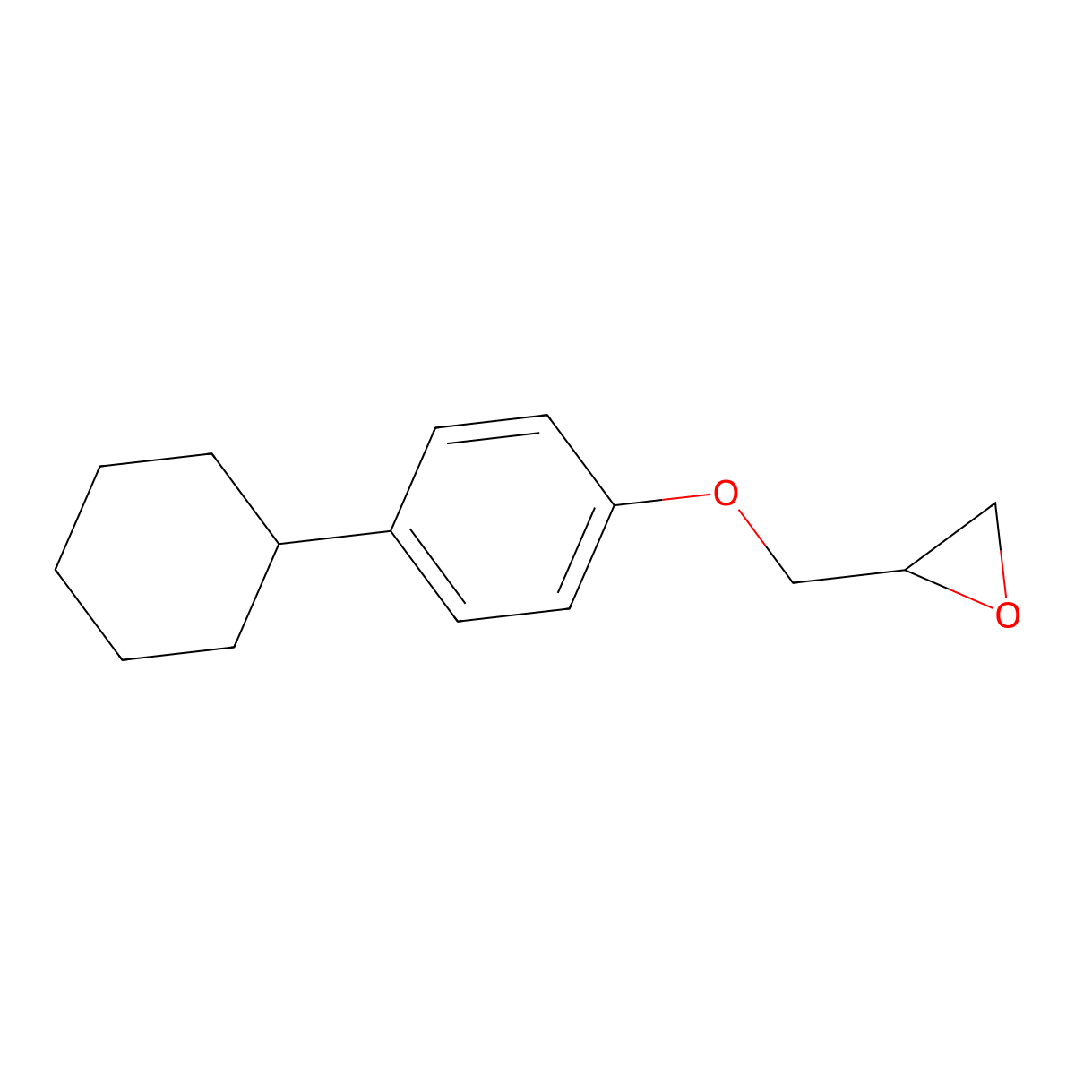 ((4-Cyclohexylphenoxy)methyl)oxirane molecular structure, CAS 67006-99-9