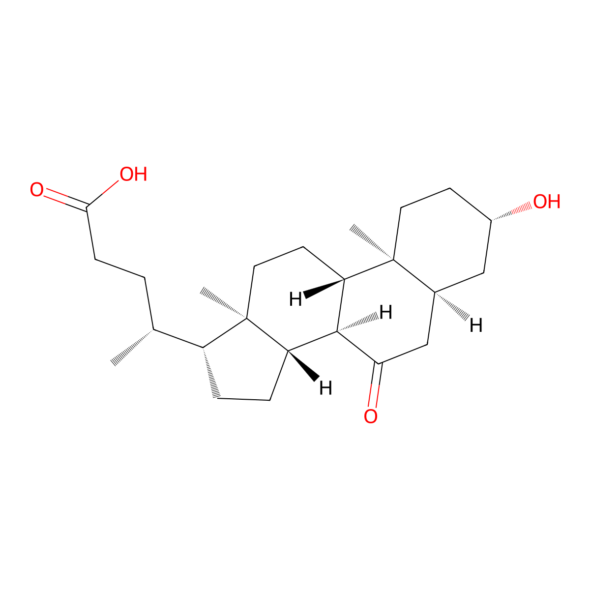 3beta-Hydroxy-7-oxo-5beta-cholan-24-oic Acid molecular structure, CAS 67008-26-8