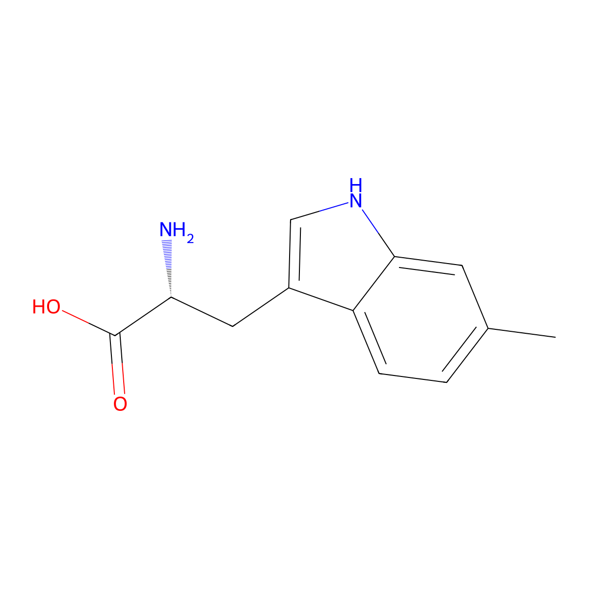 6-Methyl-D-tryptophan molecular structure, CAS 67008-97-3