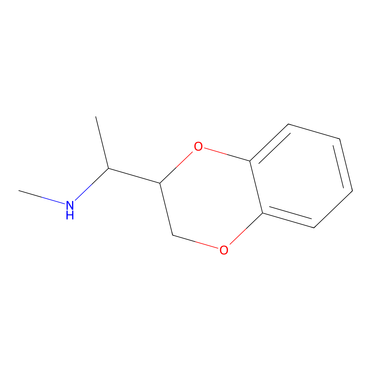 1-(2,3-Dihydro-1,4-benzodioxin-2-yl)-N-methylethanamine molecular structure, CAS 67011-31-8