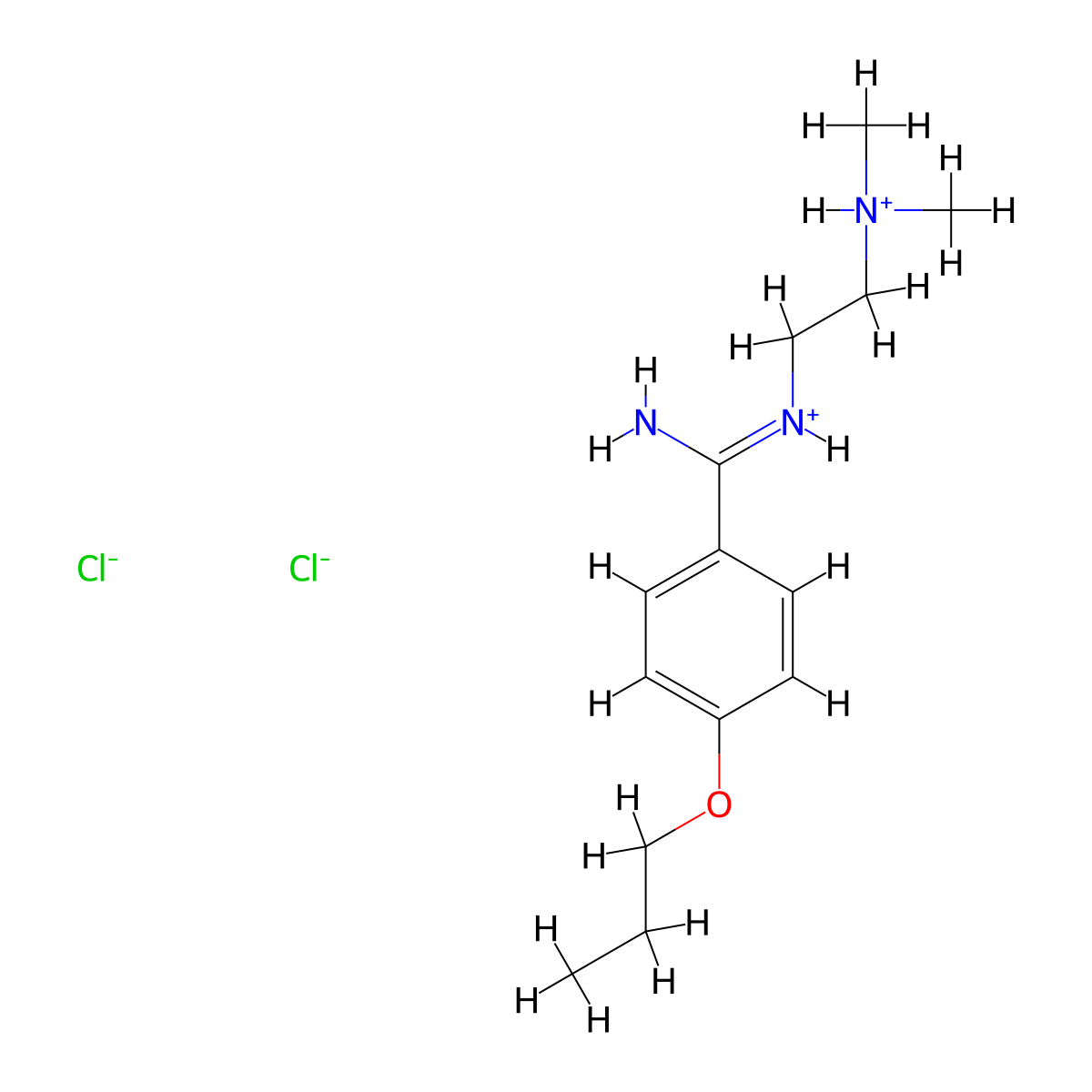 Benzamidine, N-(2-dimethylaminoethyl)-4-propoxy-, dihydrochloride molecular structure, CAS 67011-48-7