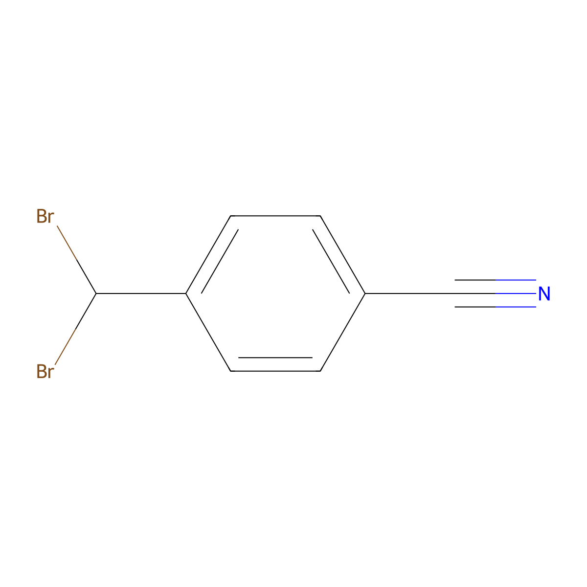 4-(Dibromomethyl)benzonitrile molecular structure, CAS 67013-55-2
