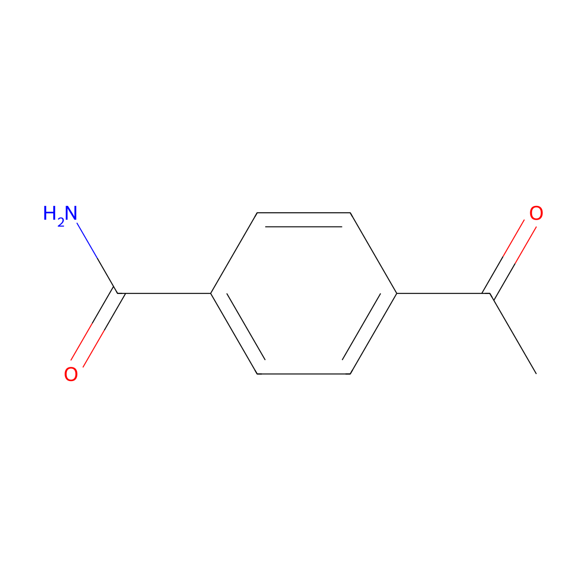 4-Acetylbenzamide molecular structure, CAS 67014-02-2