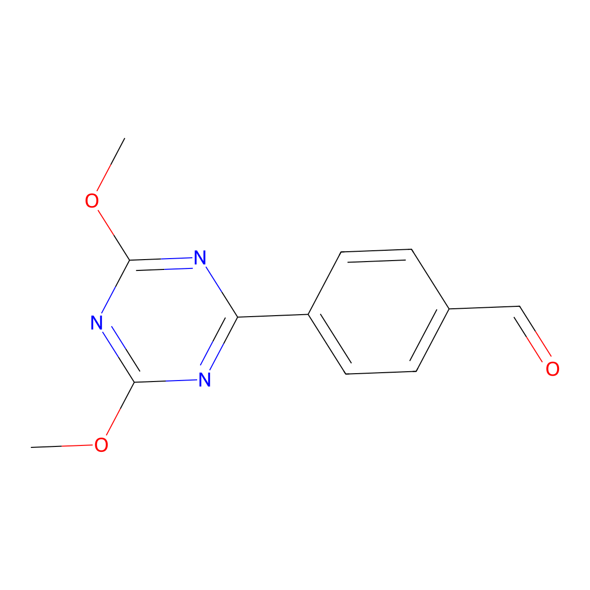 4-(4,6-Dimethoxy-1,3,5-triazin-2-yl)benzaldehyde molecular structure, CAS 67014-40-8