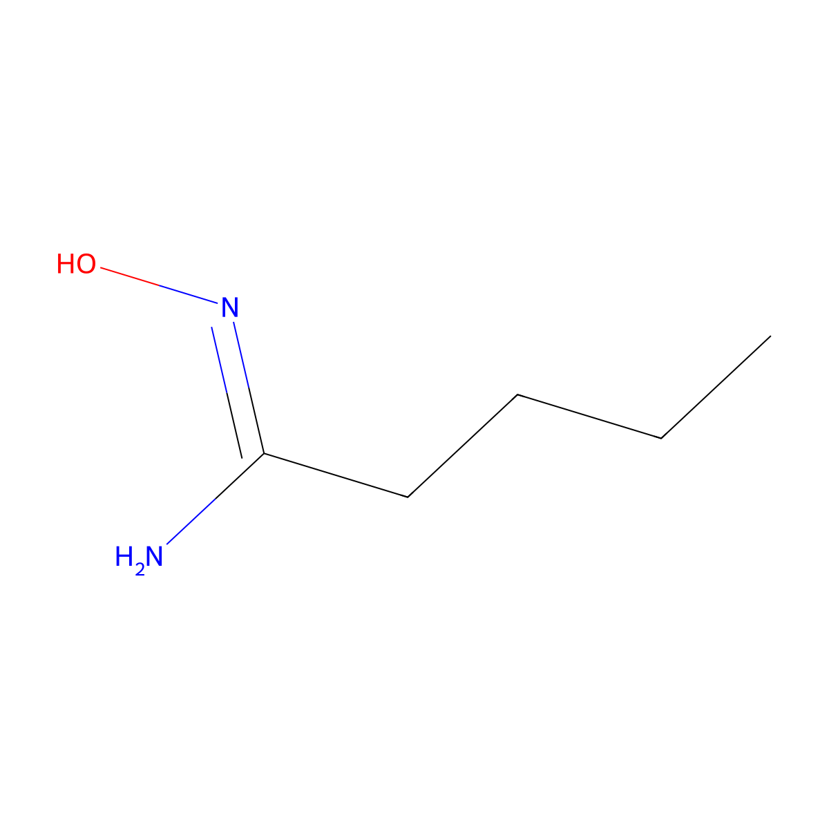 N'-hydroxypentanimidamide molecular structure, CAS 67015-06-9