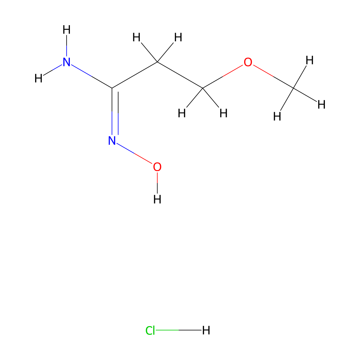 N'-Hydroxy-3-methoxypropanimidamide hydrochloride molecular structure, CAS 67015-15-0