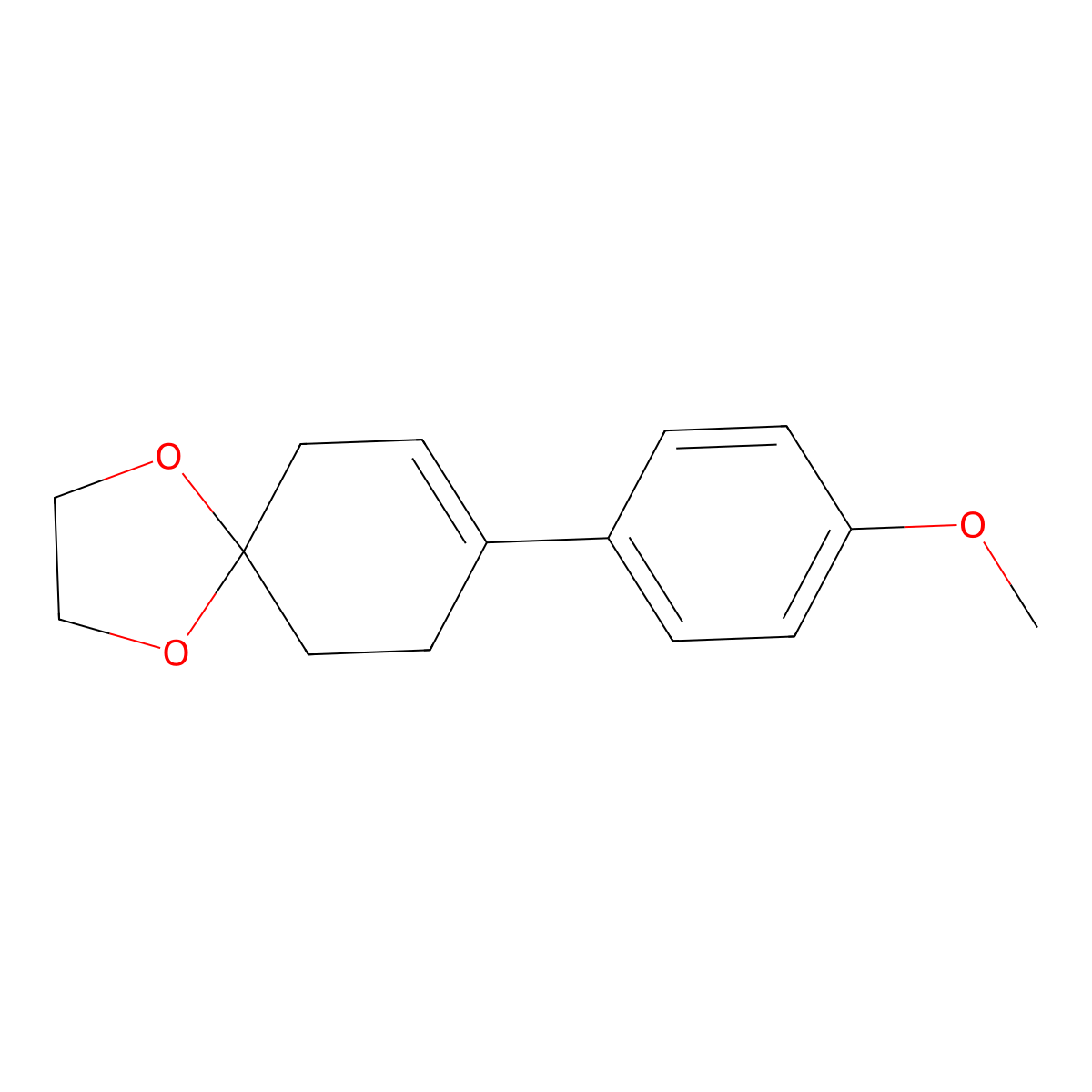 8-(4-Methoxyphenyl)-1,4-dioxaspiro[4.5]dec-7-ene molecular structure, CAS 67019-46-9